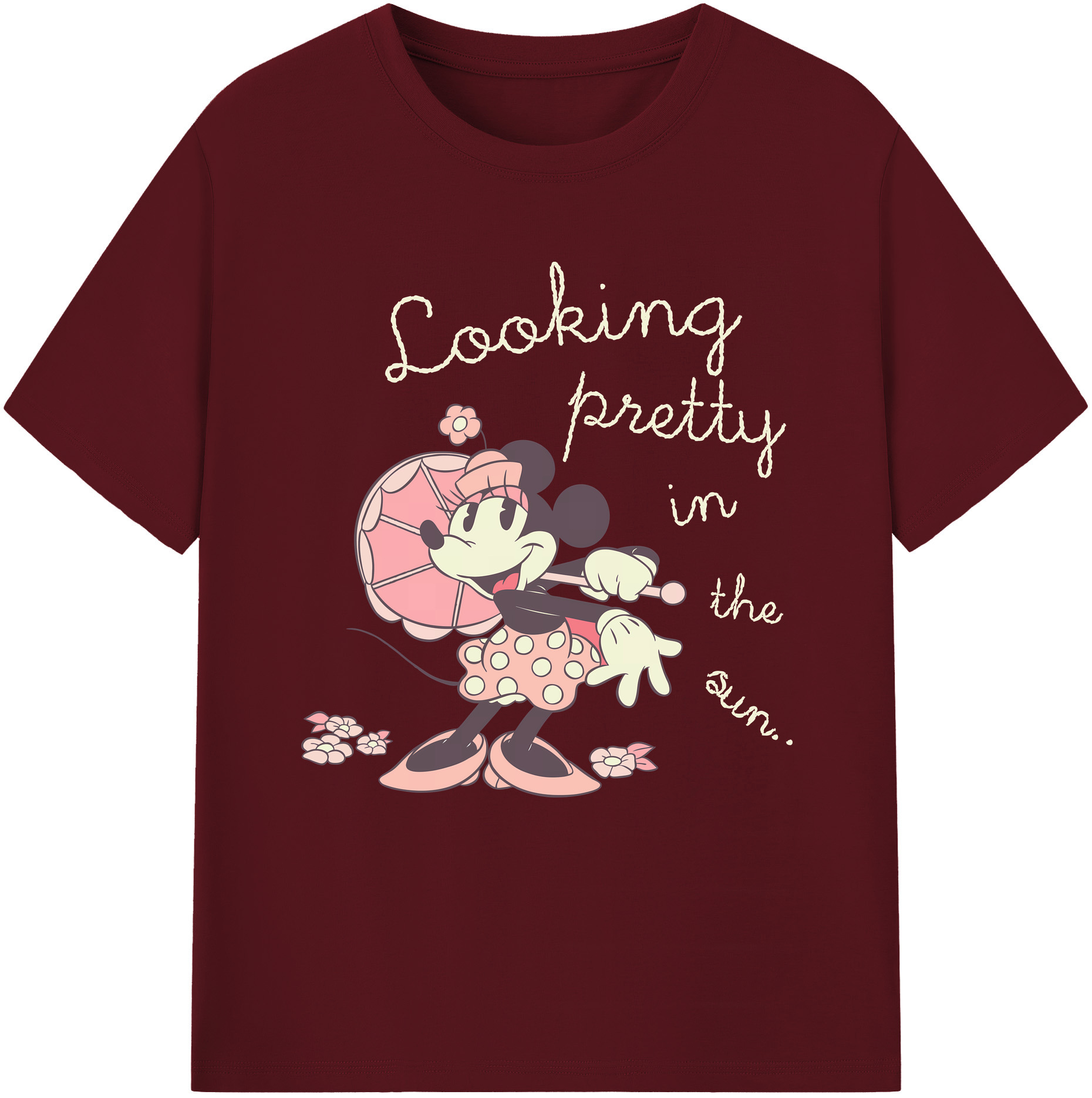 （画像用） ミッキーマウス Mickey Mouse 綿100％半袖Tシャツ（フロントプリント）